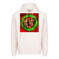 Pale Pink christmas red angus calf Premium Hoodie - LillyAllenDesigns
