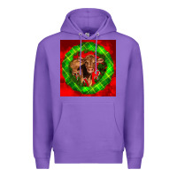 Purple christmas red angus calf Premium Hoodie - LillyAllenDesigns