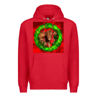 Red christmas red angus calf Premium Hoodie - LillyAllenDesigns