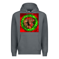 Rock christmas red angus calf Premium Hoodie - LillyAllenDesigns