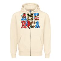 Sandshell america with heart Zipper Hoodie - AdoDesignShop