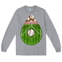Heather Grey baseball and western roses teardrop Long Sleeve Tee - BundleAndBundleShop