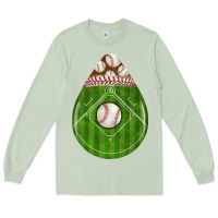 Matcha baseball and western roses teardrop Long Sleeve Tee - BundleAndBundleShop