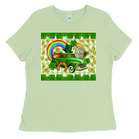 Matcha St. Patrick's truck Ladies Tee - CowGirlArtShop