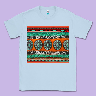 Turquoise Gemstone Western Classic Tee Designed By Jasminsmagicworld