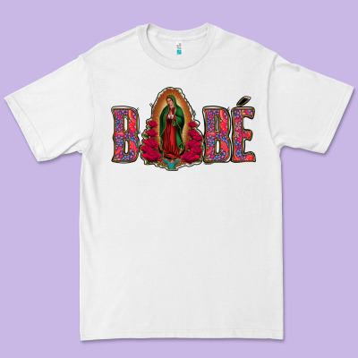 Bebe Our Lady Of Guadalupe Premium Tee Designed By Jasminsmagicworld