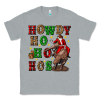 Heather Grey howdy ho ho hos christmas Classic Tee - CowGirlArtShop