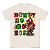 Natural howdy ho ho hos christmas Classic Tee - CowGirlArtShop