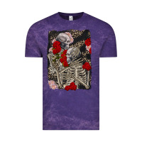 Cloud Purple Two skeletons hugging Valentine's Day Vintage Tee - FaDigitalArtStudio