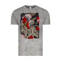 Cloud Rock Two skeletons hugging Valentine's Day Vintage Tee - FaDigitalArtStudio