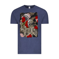 Vintage Denim Two skeletons hugging Valentine's Day Vintage Tee - FaDigitalArtStudio
