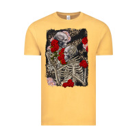 Vintage Mustard Two skeletons hugging Valentine's Day Vintage Tee - FaDigitalArtStudio