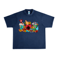 Navy Coffee And American Football Coffee Cups Urban Heavy Tee - FaDigitalArtStudio