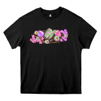 Black Easter eggs and crown of thorns Easter Day Heavy Core Tee - HowdyJamesFarm