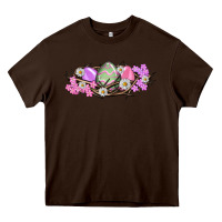 Chocolate Brown Easter eggs and crown of thorns Easter Day Heavy Core Tee - HowdyJamesFarm