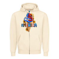 Sandshell ice cream america Zipper Hoodie - AdoDesignShop