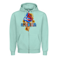 Seafoam ice cream america Zipper Hoodie - AdoDesignShop