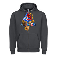 Smoke ice cream america Zipper Hoodie - AdoDesignShop