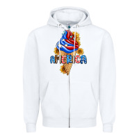 White ice cream america Zipper Hoodie - AdoDesignShop