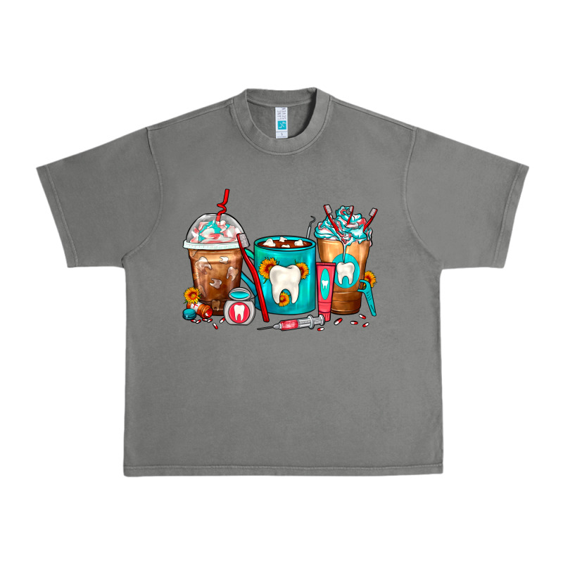 Dentist Coffee Cups Urban Heavy Tee by FaDigitalArtStudio | Teevron