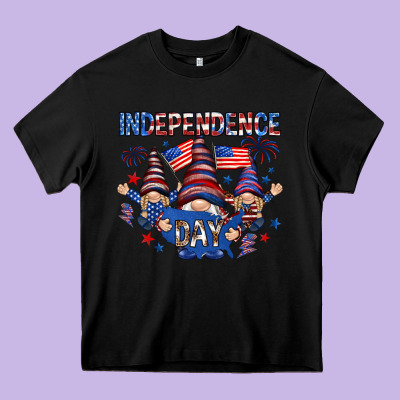 Independence Day With Gnomies Heavy Core Tee Designed By Howdyjamesfarm