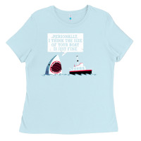 Baby Blue polite jaws Ladies Tee - artisFamous