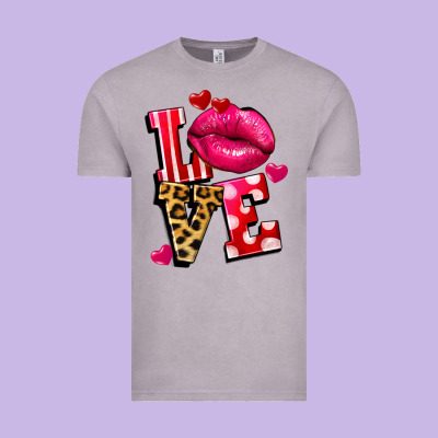 Western Love Lips Vintage Tee Designed By Fadigitalartstudio