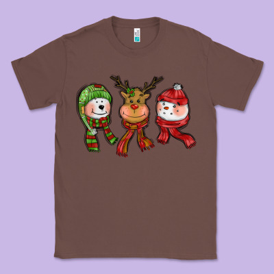 Christmas Reindeer Polar Bear Snowman Classic Tee Designed By Cowgirlartshop