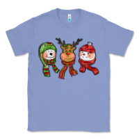Colony Blue christmas reindeer polar bear snowman Classic Tee - CowGirlArtShop