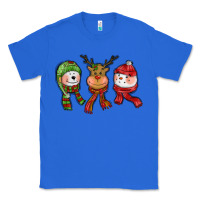 True Royal christmas reindeer polar bear snowman Classic Tee - CowGirlArtShop