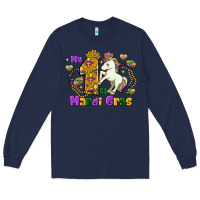 Navy my first mardi gras unicorn Long Sleeve Tee - FaDigitalArtStudio