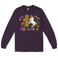 Plum my first mardi gras unicorn Long Sleeve Tee - FaDigitalArtStudio