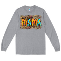 Heather Grey Leopard Sunflower Mama Long Sleeve Tee - RanaPortraitStore