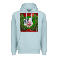 Blue Mist christmas holstein Premium Hoodie - LillyAllenDesigns