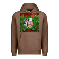 Chestnut christmas holstein Premium Hoodie - LillyAllenDesigns