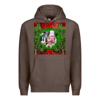 Coffee christmas holstein Premium Hoodie - LillyAllenDesigns