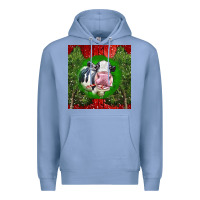 Colony Blue christmas holstein Premium Hoodie - LillyAllenDesigns