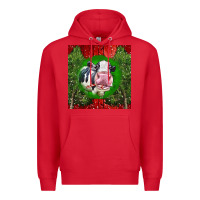 Red christmas holstein Premium Hoodie - LillyAllenDesigns