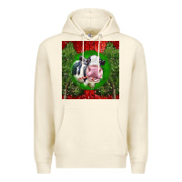Sandshell christmas holstein Premium Hoodie - LillyAllenDesigns
