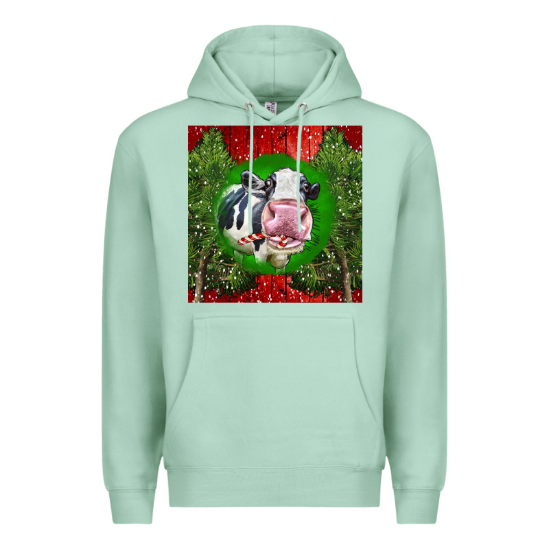 Christmas Holstein Premium Hoodie by LillyAllenDesigns | Teevron