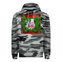 Slate Camo christmas holstein Premium Hoodie - LillyAllenDesigns