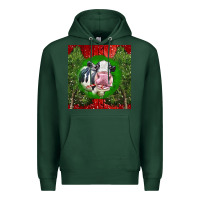 Sports Green christmas holstein Premium Hoodie - LillyAllenDesigns