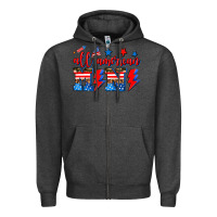Charcoal Heather all american mimi Zipper Hoodie - AdoDesignShop