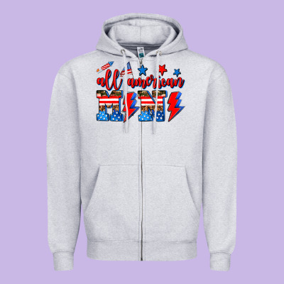 All American Mimi Zipper Hoodie Designed By Adodesignshop