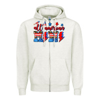 Oatmeal Heather all american mimi Zipper Hoodie - AdoDesignShop
