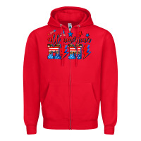 Red all american mimi Zipper Hoodie - AdoDesignShop