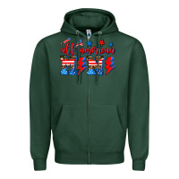 Sports Green all american mimi Zipper Hoodie - AdoDesignShop