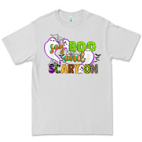 Dove Grey say boo and scary on Premium Tee - CowGirlArtShop