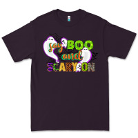 Plum say boo and scary on Premium Tee - CowGirlArtShop