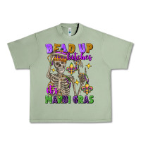 Oil Green Bead up bitches it's Mardi Gras skeleton Urban Heavy Tee - FaDigitalArtStudio